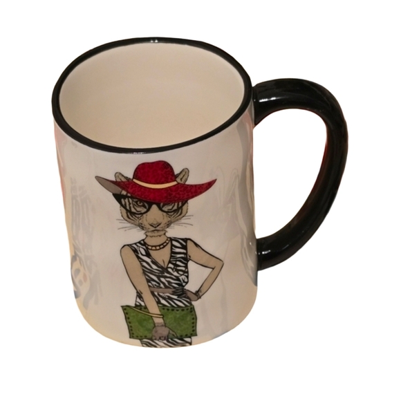signature houseware Other - Signature Hipster Tiger large cup mug 17.5 oz fashion cat tiger new